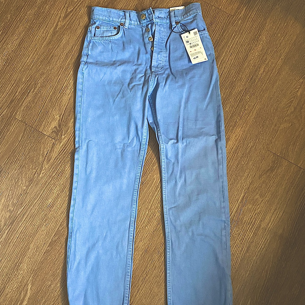 Baby blue jeans